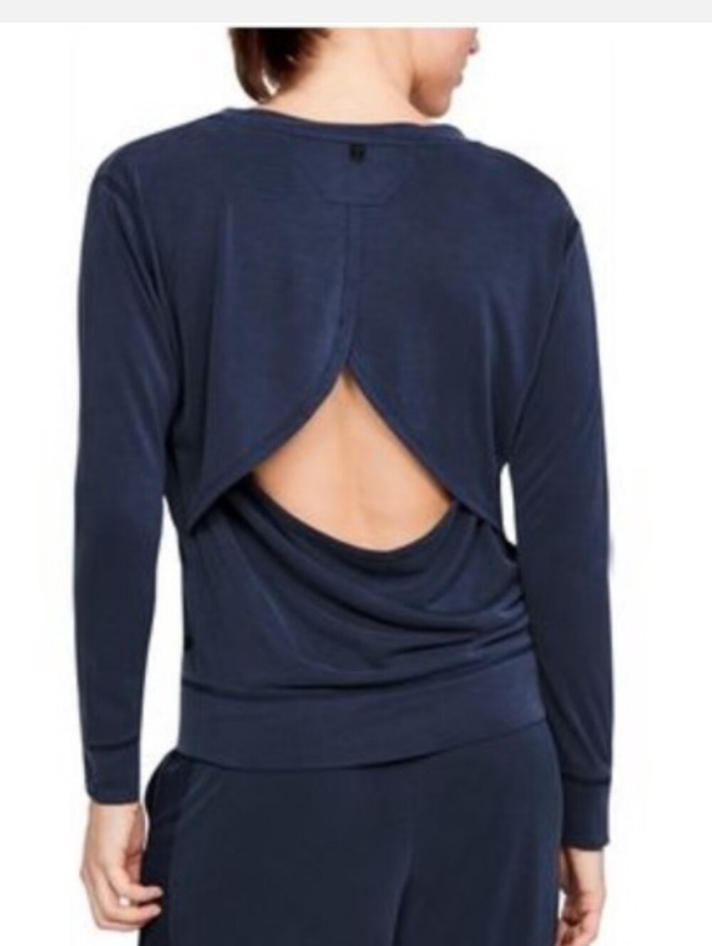 Under Armour Women's Navy Open-Back Long Sleeve Top
